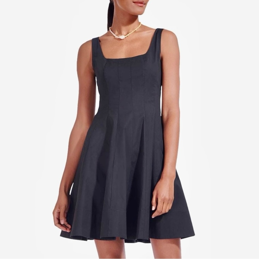 πΊπHPππΊ NWT Staud Mini Wells Dress Black - Picture 4 of 16